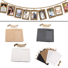 10PCS DIY Photo Frame Wooden Clip Paper Picture Holder Wall Decoration For Wedding 2019 Graduation Party Photo Booth Props 2024 - buy cheap