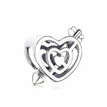 Authentic 925 Sterling Silver The Arrow Beads Of The New Hollowed Out Cupid Fit Original Pandora Bracelet For Women Diy Jewelry 2024 - buy cheap