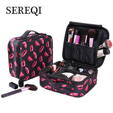 SEREQI 2019 New Professional Toiletry Bag Cosmetic Bag Organizer Women Travel Make Up Cases Big Capacity Suitcases For Makeup 2024 - buy cheap
