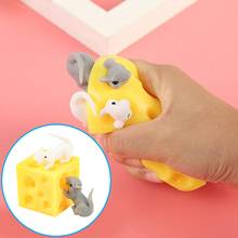 Kawaii queijo mouse criativo brinquedo de fidget mole complicado assustador pitada bonito música anti stress descompressão alívio do estresse brinquedo 2024 - compre barato