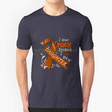 I Wear Orange Ribbon Because I Love My Daughter Cancer Awareness Fashion Vintage Tshirt T Shirts Multiple Sclerosis Ms Hunger 2024 - buy cheap