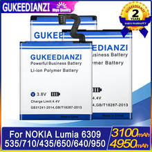 Batería para teléfono móvil NOKIA BV T5C/5J/5T/T5E/T5A/T4D/T3G/T4B/5XW, BN-06, Lumia 430, 435, 630, 640, 650, 710, 730, 820, 950, 1020 2024 - compra barato