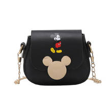Bolso de hombro de pu con diseño de mickey mouse para mujer, bandolera pequeña de Disney, monedero con cadena, a la moda 2024 - compra barato