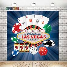 GFUITRR Welcome Las Vegas Photography Backdrop Custom Banner Party Decoration Photo Background Poker Vinyl Photo Booth Props 2024 - buy cheap