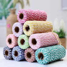 1.5mm two-color cotton hemp ropes 100m/roll diy sewing macrame cord tag handmade Crafts thread material Home Textile Decoration 2024 - buy cheap