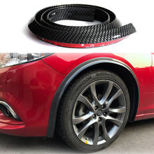 Car Styling Exterior Tire Wheel Eyebrow Protector Car Body Wheel Eyebrow Fender Sticker Carbon Fiber Look 1.5Meter Length 2024 - buy cheap