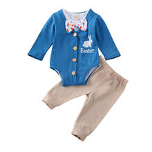 3Pcs Newborn Infant Baby Girl Boys Easter Rabbit Long/Short Sleeve Romper Hairball Pants Outfit Jumpsuit Bodysuit Clothes 0-24M 2024 - buy cheap