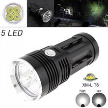 Lanterna led 1500lm 5 x xml t6 5 x led à prova dwaterproof água ao ar livre 3 modo lanterna tocha lâmpada de luz branca cor para a caça acampamento