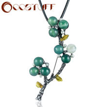 Necklace Jewelry For Women Vintage Long Chain Statement Green Fruit Beads Pendants Suspension Decoration Accessories Wholesale 2024 - buy cheap