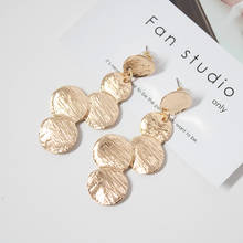 Fashion Long Earrings 2020 Geometric disk  Earrings for Women Hanging Dangle Earrings Drop Gold Earrings Modern fashion jewelry 2024 - buy cheap