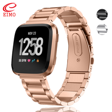 Correa de acero inoxidable para reloj fitbit versa 2, repuesto de pulsera, accesorios para fitbit versa 3 2024 - compra barato