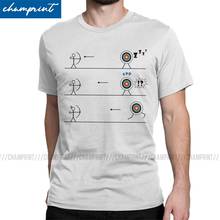 Camiseta de algodão masculina, camiseta engraçada com manga curta para homens, corrida, archer, arco e flecha 2024 - compre barato