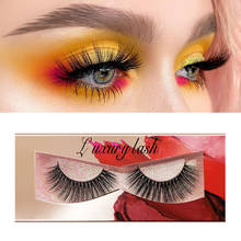 New 1 Pair Champagne mink eyelashes natural long 3d eyelashes 3d mink lashes hand made makeup false lashes Faux Cils for beauty 2024 - buy cheap