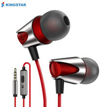 KINGSTAR Wired Earphones In Ear Earbuds With Microphone Deep Bass 3.5mm Jack Sport Headset for iPhone Xiaomi Samsung Huawei 2024 - buy cheap