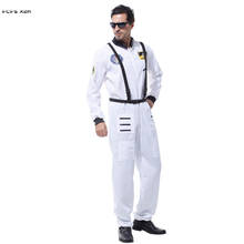 White Men Halloween Cosmonaut Uniforms Costumes Adult Astronaut Jumpsuits Cosplay Carnival Purim parade Masquerade Party dress 2024 - buy cheap