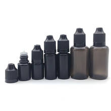 5000 X Black PE Plastic Bottles 5ml/10ml/15ml/30ml Empty Container Squeeze Juice Eye Dropper Vial with Childproof Cap 2024 - buy cheap