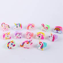 New Arrival Fashion Hot Sale Silicone Unicorn Rings PVC Soft Ring Children's Cartoon Ring Party Gifts Girls 2024 - buy cheap