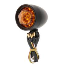 Setas e pisca-pisca âmbar para motocicleta, luzes indicadoras 12v, preto de alta qualidade, 2 peças 2024 - compre barato