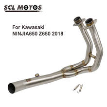 SCL MOTOS-tubo de escape medio de acero inoxidable, sistema completo para Kawasaki NINJIA650 Z650 2018, accesorios de motocicleta 2024 - compra barato