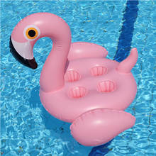 Piscina inflável float flamingo copo suportes natação float círculo piscina festa beber refrigerador mesa barra bandeja praia 2024 - compre barato