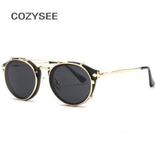 2020 модные крутые винтажные круглые солнцезащитные очки в стиле панк классические солнцезащитные очки в оправе фирменный дизайн солнцезащитные очки Oculos De Sol 2024 - купить недорого