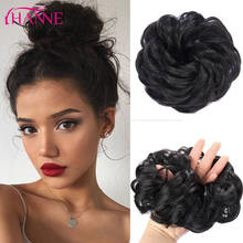 HANNE Synthetic Fiber Curly Chignon Elastic Band Scrunchie Fake Hair Extension Bundles Updo Hairpiece Buns Drawstring For Woman 2024 - buy cheap