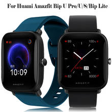 Ремешок для часов Huami Amazfit Bip U/U Pro/S, силиконовый браслет для Amazfit GTS 2 / 2e 2 mini /GTS, спортивный браслет, 20 мм 2024 - купить недорого