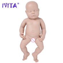 Ivita-boneca baby reborn, corpo de silicone, 47cm 3700g, olhos fechados, sem pintura, brinquedo, faça você mesmo, kit em branco 2024 - compre barato