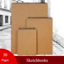 1PC estudiante dibujo Sketchbook 30 páginas A3/A4/A5 papel de arte espiral de cuadernos de papel de cuaderno libro de dibujo arte suministros 2024 - compra barato