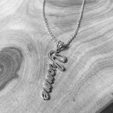 Personality Name Vertical Pendant Necklace Custom Cursive Nameplate Necklace Female Handmade Jewelry Gift Birthday Gift 2024 - buy cheap
