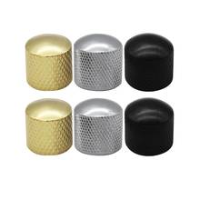 NEW 2pcs Dome Metal Bass Knobs Electric Guitar Speed Control Potentiometer Knobs Black / Chrome /Gold Available 2024 - buy cheap