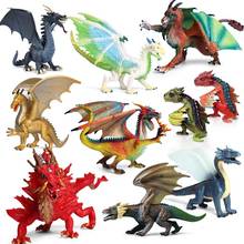 Детская аниме игрушка модель Западного волшебного дракона модель дракона динозавра модель игрушки для детей познавательное животное обучающая игрушка Подарки 2024 - купить недорого