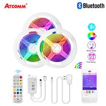 Bluetooth Smart LED Strip Light 5050 RGB 5M 10M 15M Diode Tape Lamp Multi Colored Backlight DC 12V Voice Music Control LED Light 2024 - buy cheap