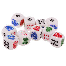 40 Pieces 16mm Six Sided Poker Dice For Casino Poker Card Game Favours Game Dice Board Game Dice 2024 - buy cheap