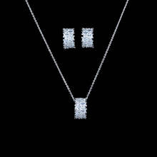 Jewelry Sets HADIYANA Necklace Earring Set For Women Simple Elegant Party Gift Zircon Novel Design CN1013 Haar Sieraden Bruiloft 2024 - buy cheap