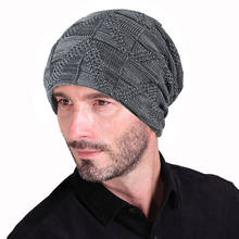 Touca de inverno para homens e mulheres, gorro macio de malha com pele quente 2024 - compre barato