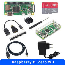 Raspberry Pi Zero WH 1 ГГц 512 Мб ОЗУ с WiFi и Bluetooth 40Pin предварительно припаянные GPIO разъемы + акриловый чехол теплоотвод для Pi Zero W H 2024 - купить недорого