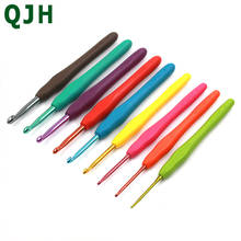 9pcs 14cm Crochet Hooks Ergonomic Soft Handle Colorful Aluminium Crochet Hook Sweater Knitting Needls Set DIY Clothes Scarf 2024 - buy cheap