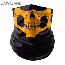 Zawaland 2 unids/lote al aire libre ciclismo Bandana Halloween calavera medio rostro máscara bufanda para cuello bufandas senderismo tapa la cara para hombres mujeres 2024 - compra barato