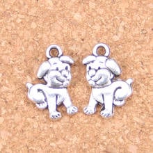 18pcs Charms double sided lovely dog 17x12mm Antique Pendants,Vintage Tibetan Silver Jewelry,DIY for bracelet necklace 2024 - buy cheap