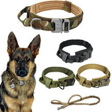Tactical Nylon Dog Collar and Leash Handle Training Pet Dog Collar  Adjustable Pitbull Dog Collar For Small Medium Large Dogs 2024 - buy cheap