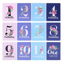 12 Sheet Baby Month Card Baby Milestone Photo Cards Landmark Moment Photo Cards Key Age Markers Photography Photo Cards Stickers 2024 - buy cheap