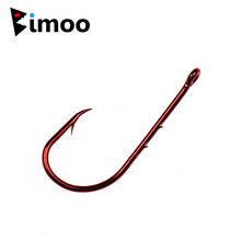 Bimoo 20PCS Barbed Fish Hook Red Baitholder Hook Pan Reversed Fishing Hooks Fish Bait Holder Size 5/0 4/0 3/0 2/0 1/0 etc. 2024 - buy cheap