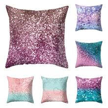 Sequin Effect Heart Pillow Case Cushion Cover Sofa Bed Car Cafe Office Easy clean dry fast non-toxic safe Decor Pillow Case 2024 - buy cheap
