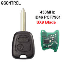 QCONTROL Car Remote Key DIY for PEUGEOT Partner Complete with id46 Chip 2024 - buy cheap