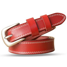 Cinturón de cuero auténtico para mujer, cinturones blancos de piel de vaca auténtica Vintage, Casual, de marca, con hebilla cuadrada 2024 - compra barato