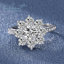 inbeaut 925 Silver 1 ct Excellent Cut D Color Pass Diamond Test Snowflake Fairy Moissanite Wedding Ring Women Moissanite Jewelry 2024 - buy cheap