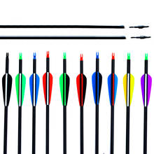 Flechas de carbono para arco arco composto, flechas de carbono com coluna de 30 polegadas para tiro com arco recurvo/caça/tiro com arco (10 cores) 2024 - compre barato