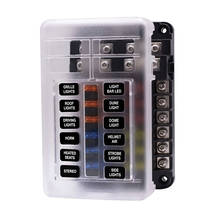 12-Way 6 In 6 Out Car Fuse Box 12V~24V With Led Indicator Portable Car Fuse Box for Auto Car Boat Marine Trike 2024 - buy cheap