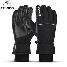 Guantes de esquí de montaña para hombre y mujer, manoplas cálidas de invierno para Snowboard, fría nieve, esquí, manoplas impermeables para moto de nieve, guantes para bicicleta 2024 - compra barato